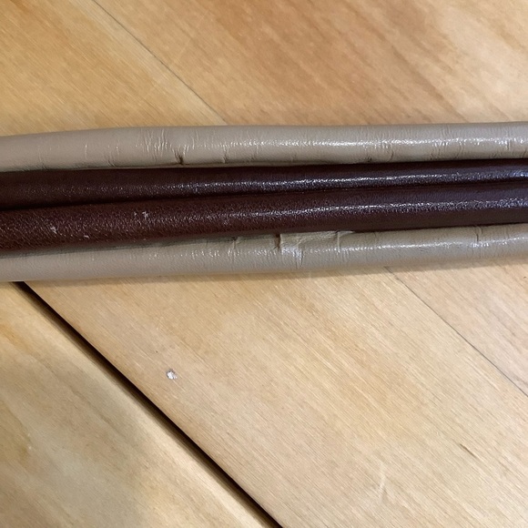 VINTAGE Brown Leather Knotted Statement Belt O/S - Picture 11 of 16